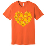 Rubber Duck Heart Valentine Day As Family Premium T-Shirt