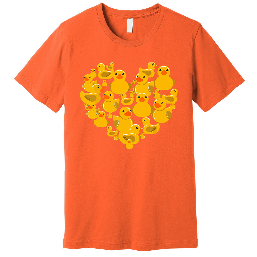 Rubber Duck Heart Valentine Day As Family Premium T-Shirt