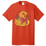 Rubber Duck Valentines Day Rose Cute Tall T-Shirt