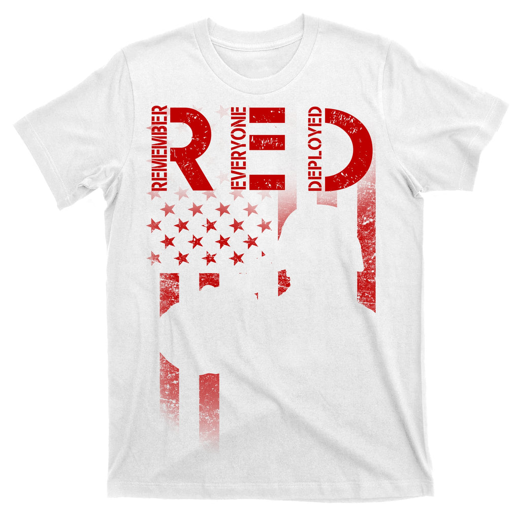 Red Friday Remember Everyone Deployed Flag T-Shirt