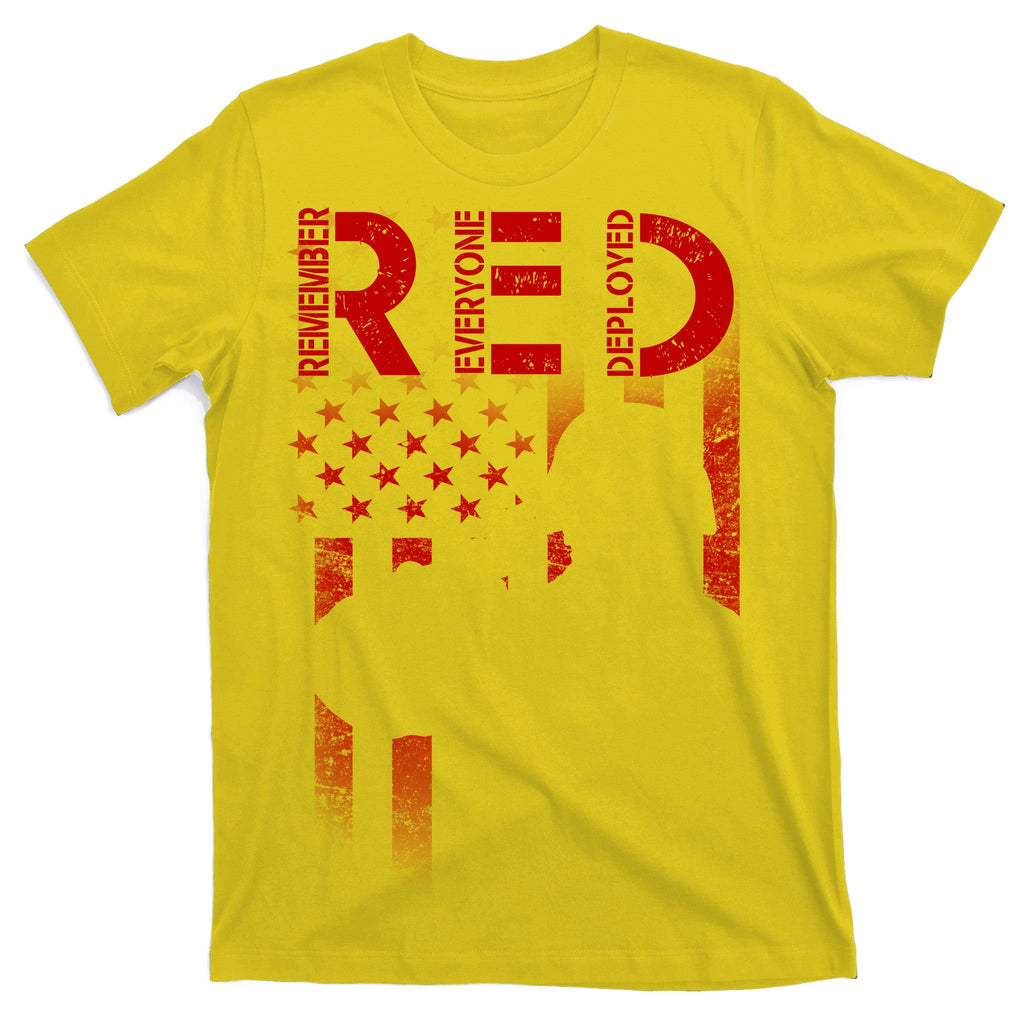 Red Friday Remember Everyone Deployed Flag T-Shirt