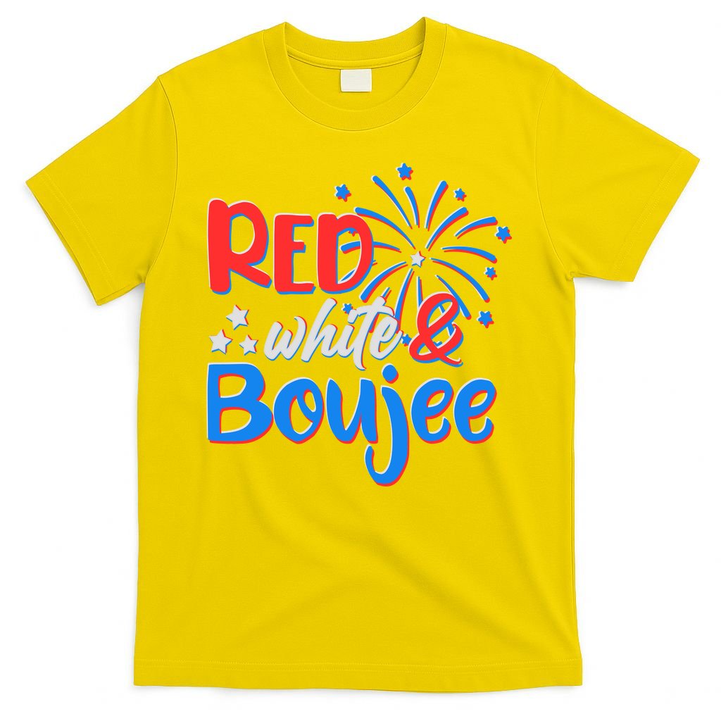 Red White And Boujee 4th of July Fireworks T-Shirt