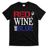 Red Wine and Blue USA Flag T-Shirt