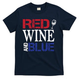 Red Wine and Blue USA Flag T-Shirt