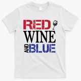 Red Wine and Blue USA Flag T-Shirt