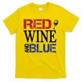 Red Wine and Blue USA Flag T-Shirt