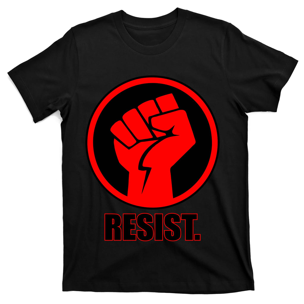 Resist Fist Circle Crest Resistance Anti Trump T-Shirt