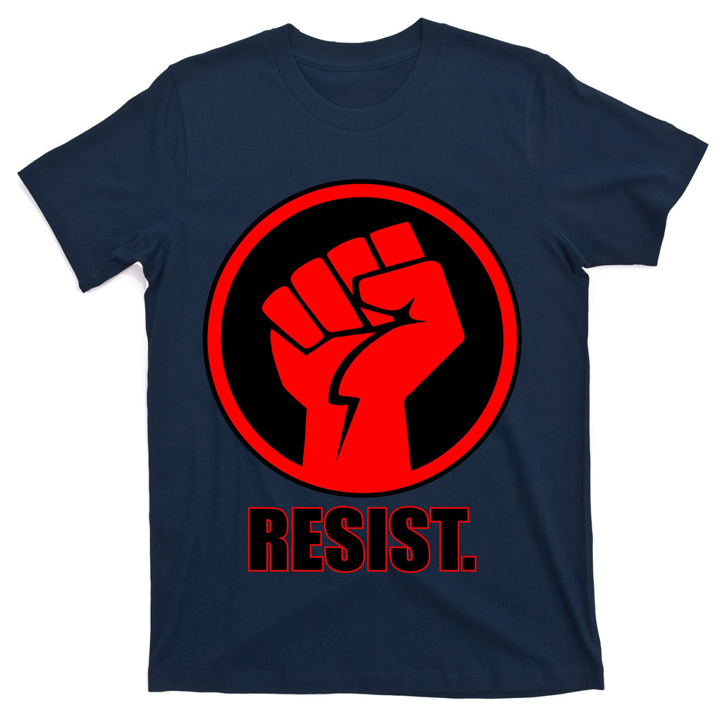 Resist Fist Circle Crest Resistance Anti Trump T-Shirt