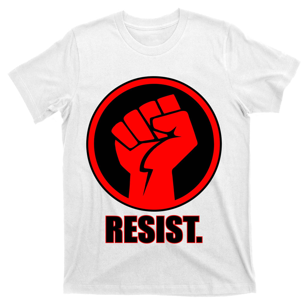 Resist Fist Circle Crest Resistance Anti Trump T-Shirt