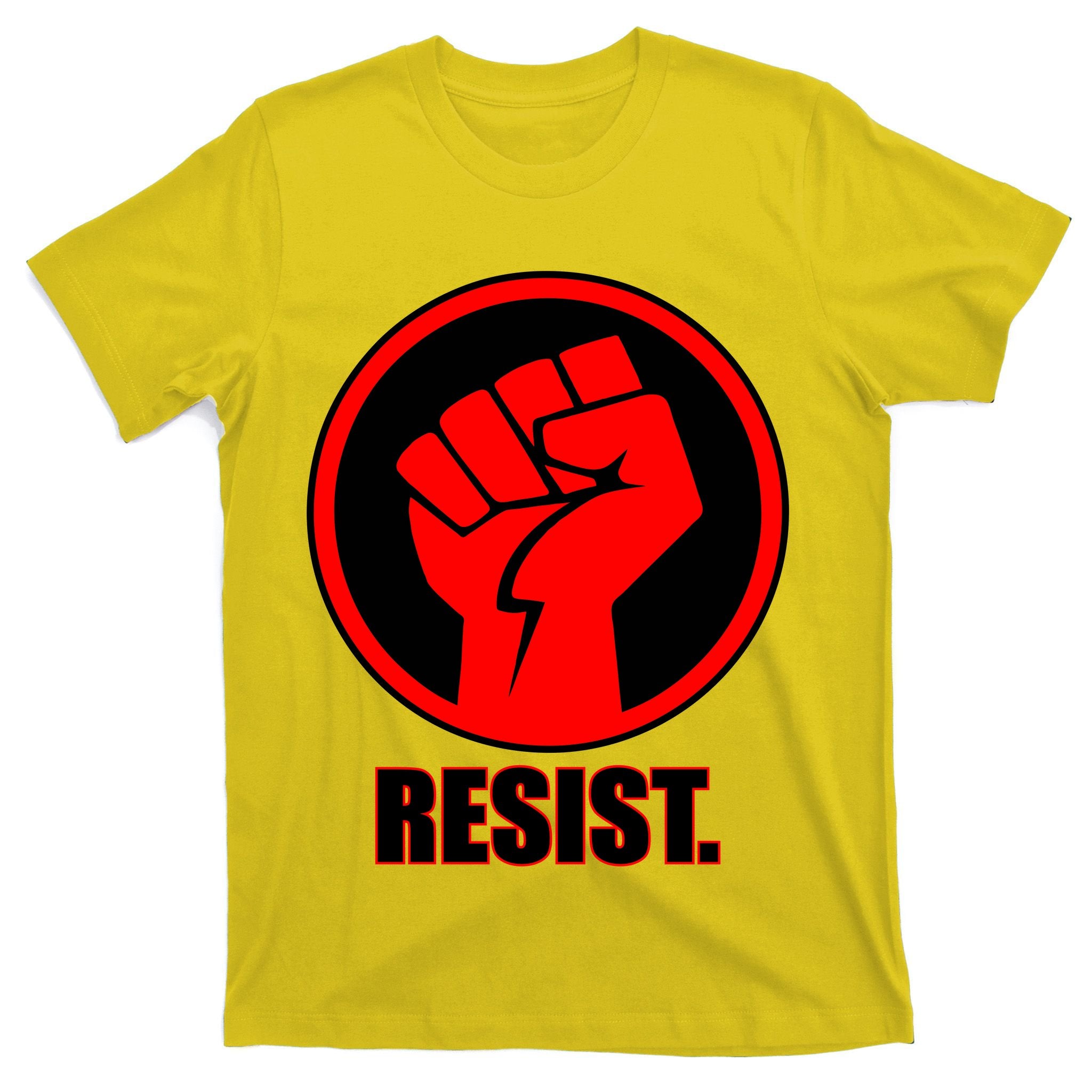 Resist Fist Circle Crest Resistance Anti Trump T-Shirt