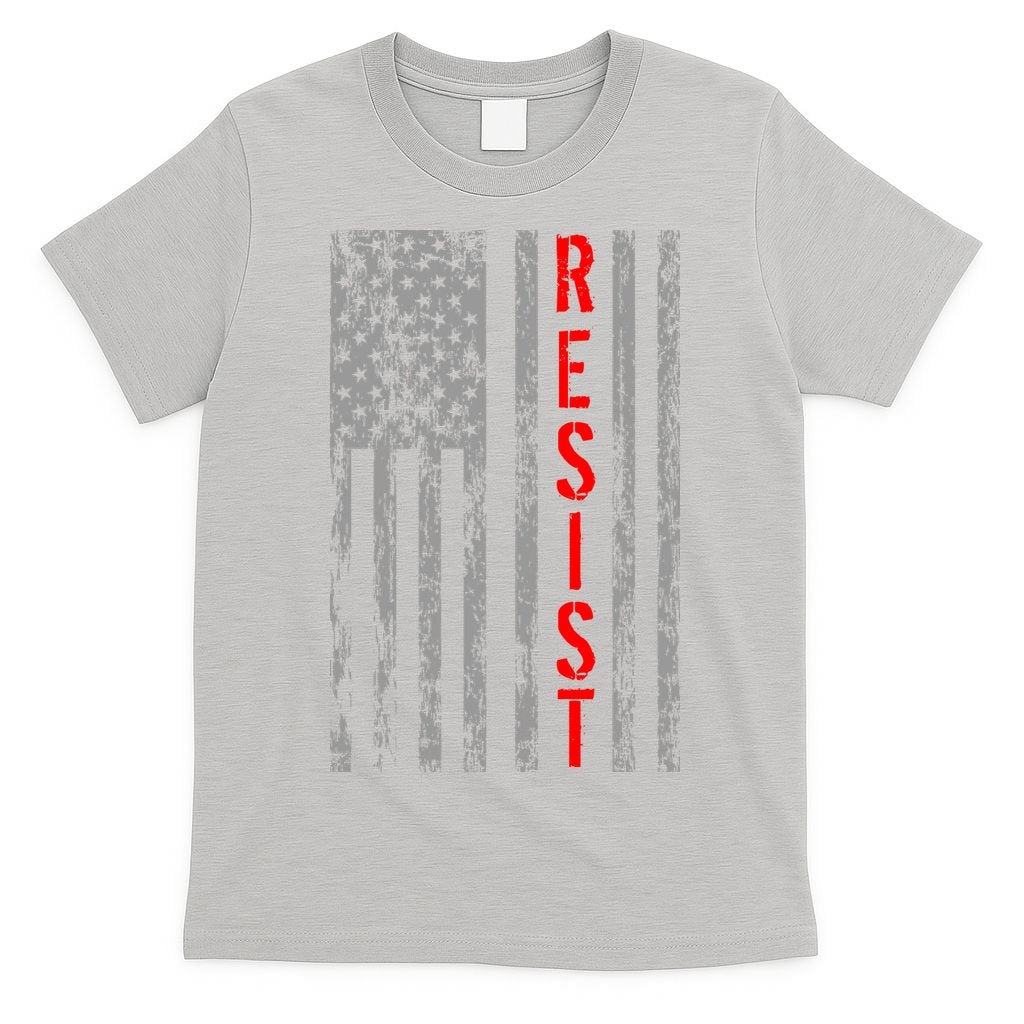 Resist Retro USA Flag The Resistance Anti Trump T-Shirt