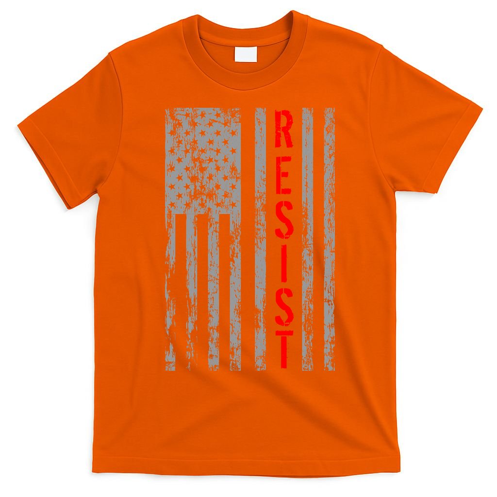 Resist Retro USA Flag The Resistance Anti Trump T-Shirt