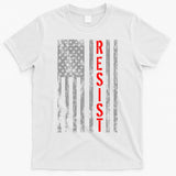 Resist Retro USA Flag The Resistance Anti Trump T-Shirt