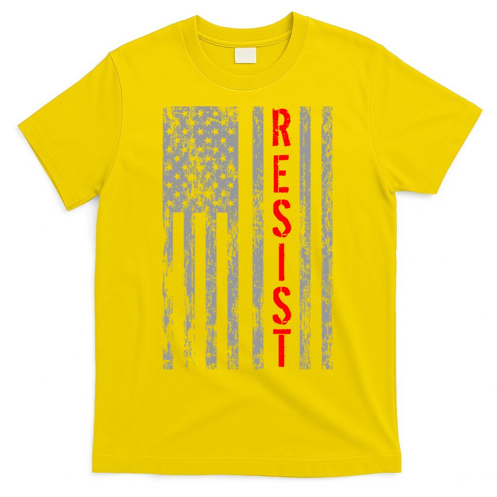 Resist Retro USA Flag The Resistance Anti Trump T-Shirt