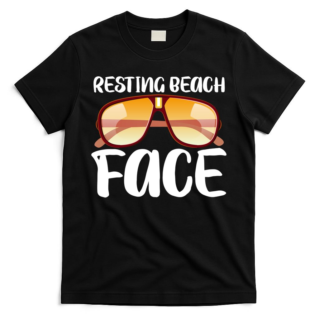 Resting Beach Face Summer Shades T-Shirt