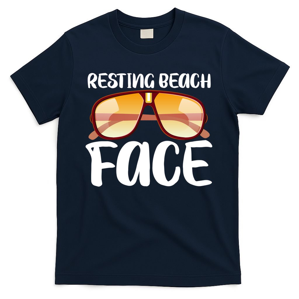 Resting Beach Face Summer Shades T-Shirt