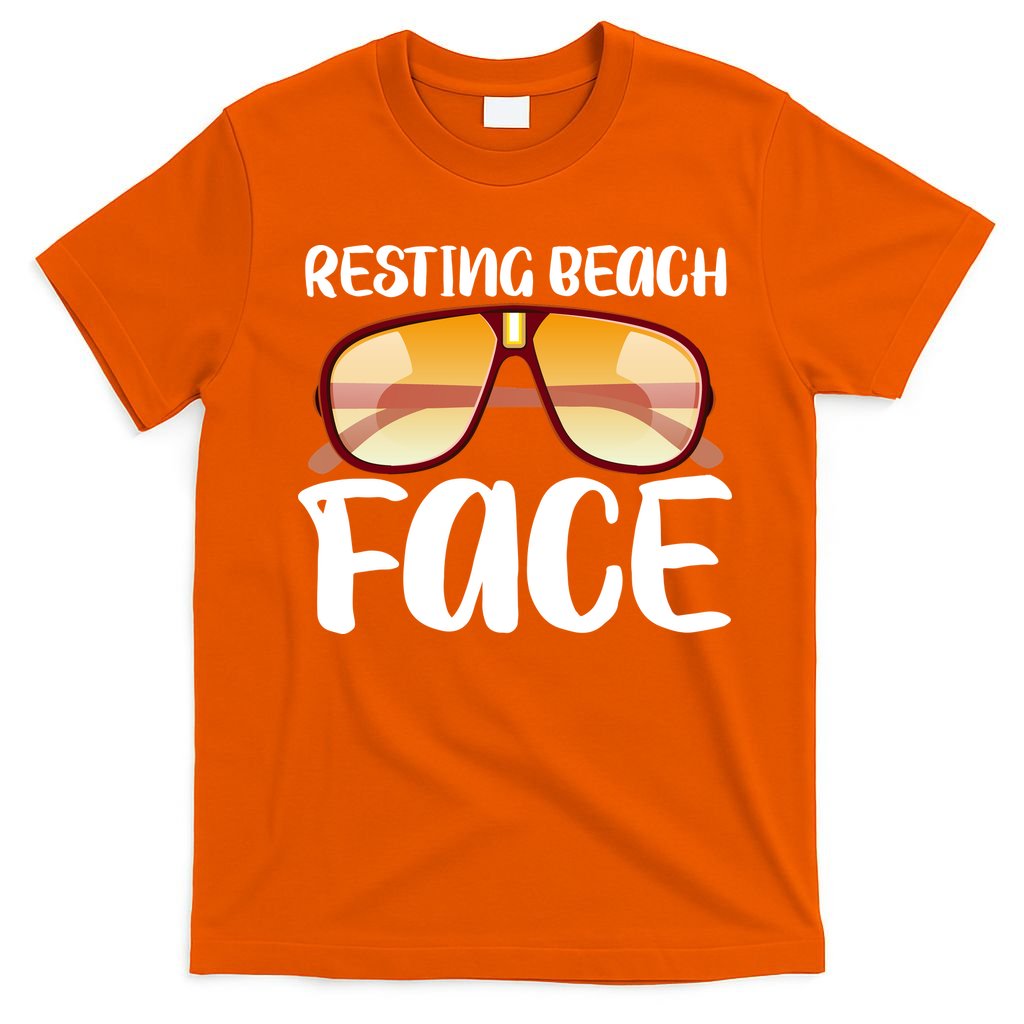 Resting Beach Face Summer Shades T-Shirt