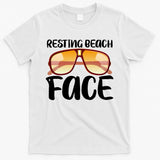 Resting Beach Face Summer Shades T-Shirt