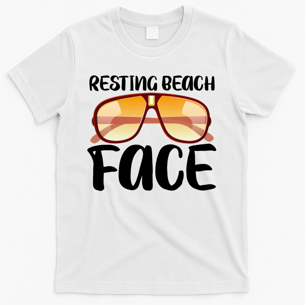 Resting Beach Face Summer Shades T-Shirt