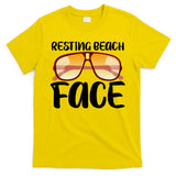 Resting Beach Face Summer Shades T-Shirt