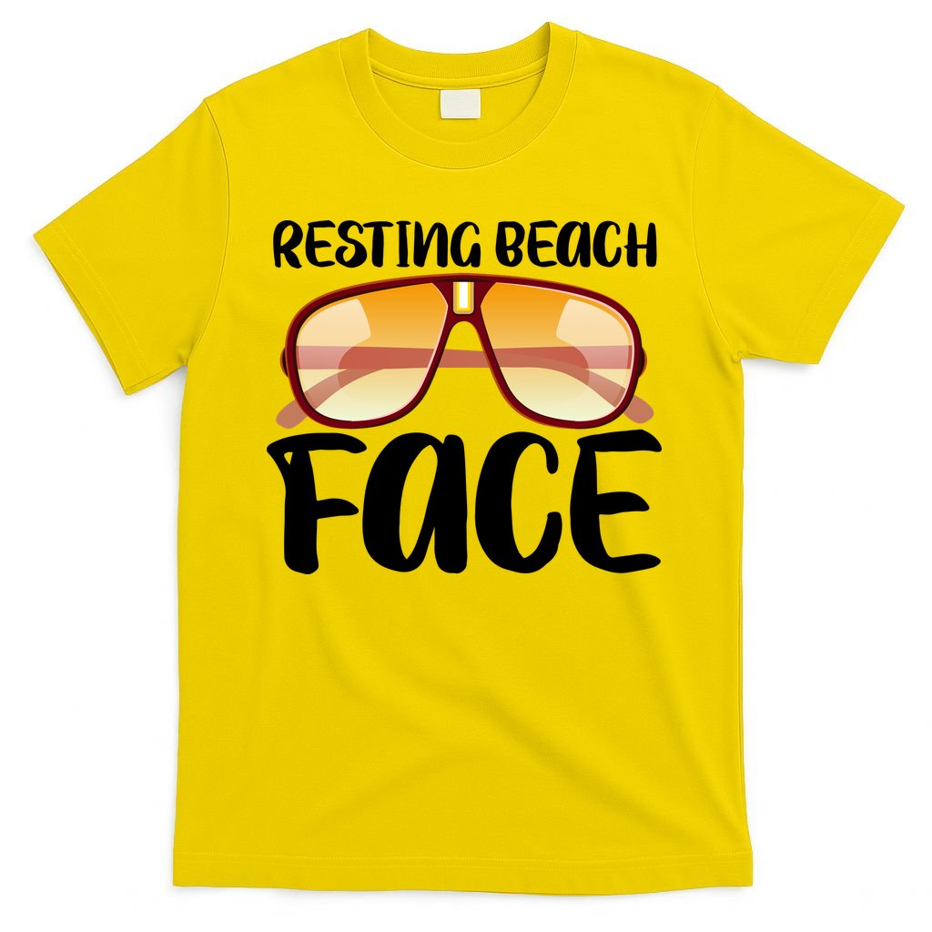 Resting Beach Face Summer Shades T-Shirt