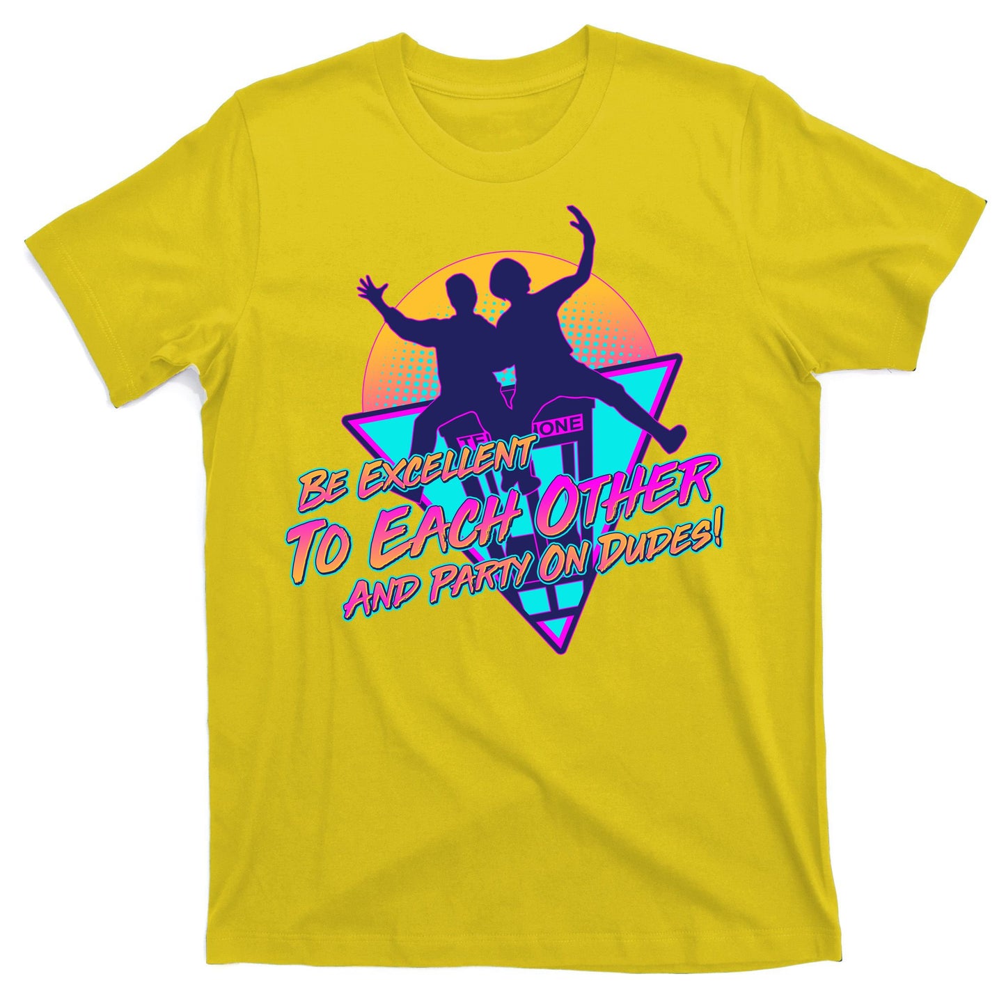 Retro 80's Bill And Ted Be Excellent to Each Other Party On Dudes! T-Shirt