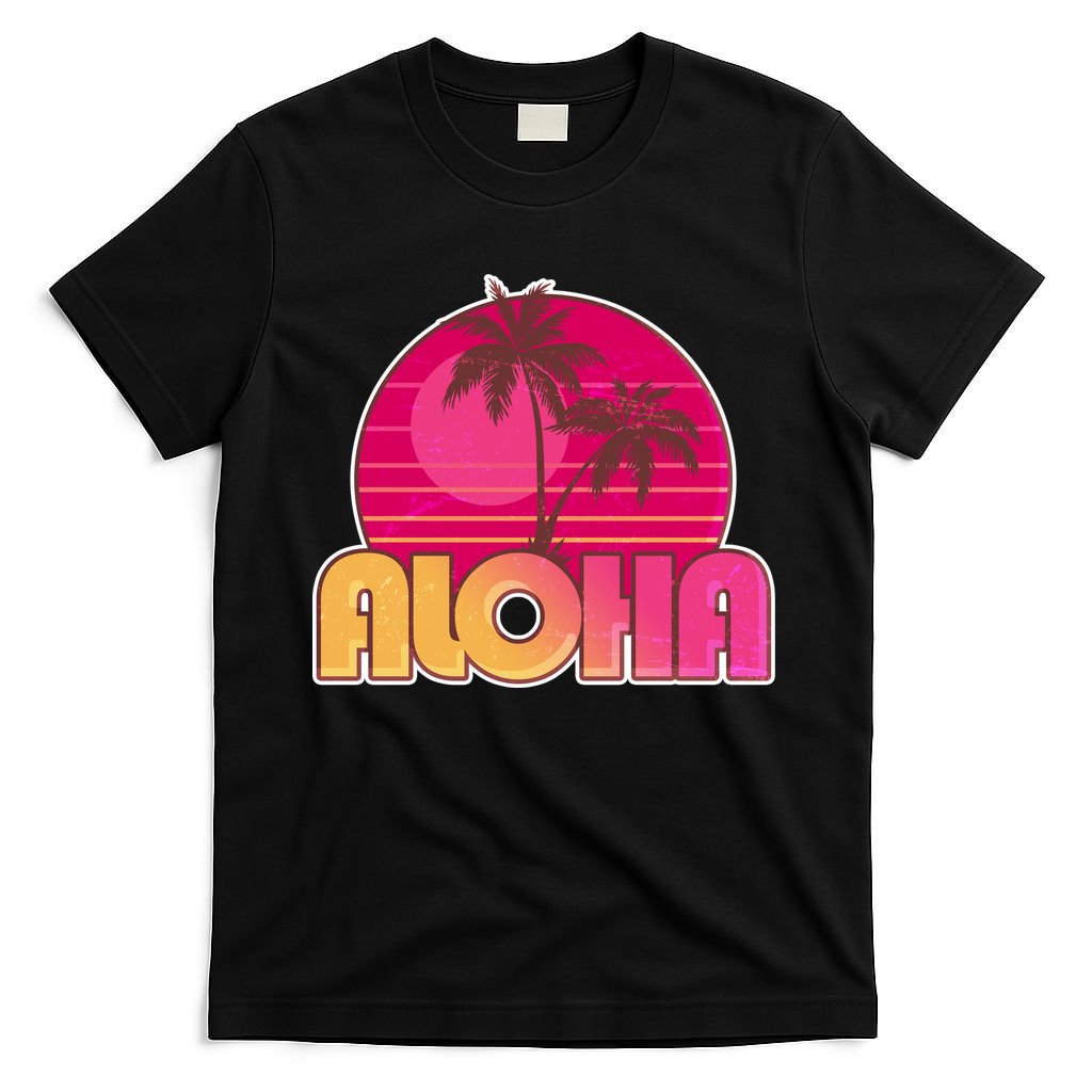 Retro Aloha Summer Fun Pink Logo T-Shirt