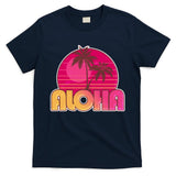 Retro Aloha Summer Fun Pink Logo T-Shirt