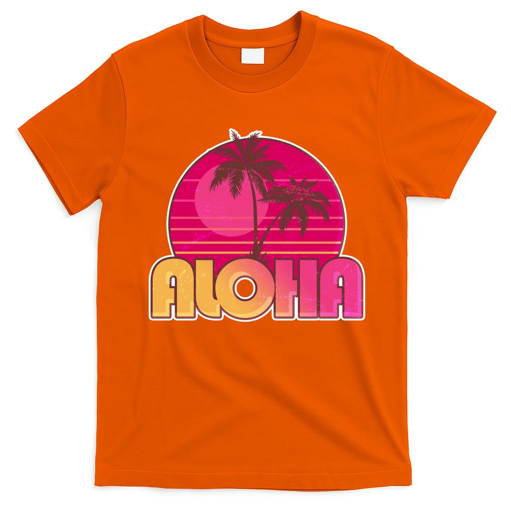 Retro Aloha Summer Fun Pink Logo T-Shirt