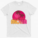 Retro Aloha Summer Fun Pink Logo T-Shirt