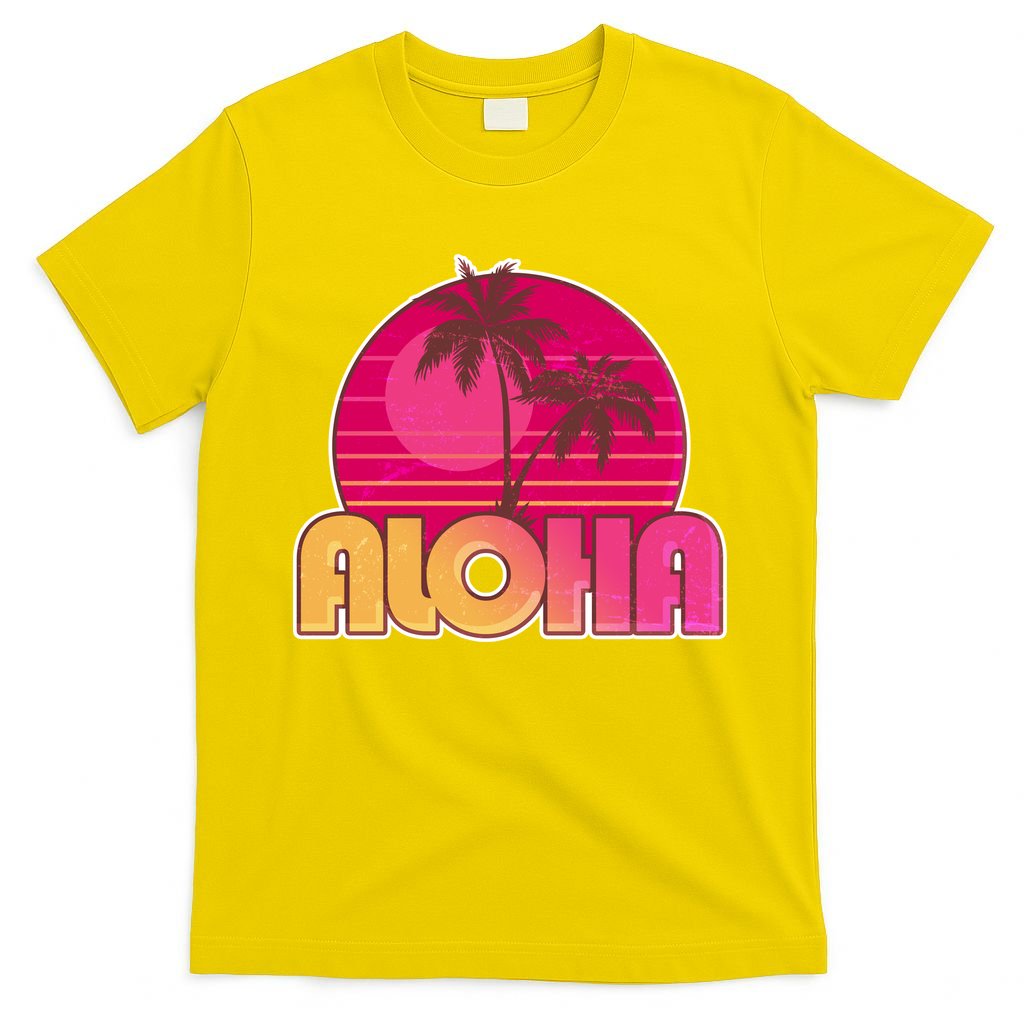 Retro Aloha Summer Fun Pink Logo T-Shirt