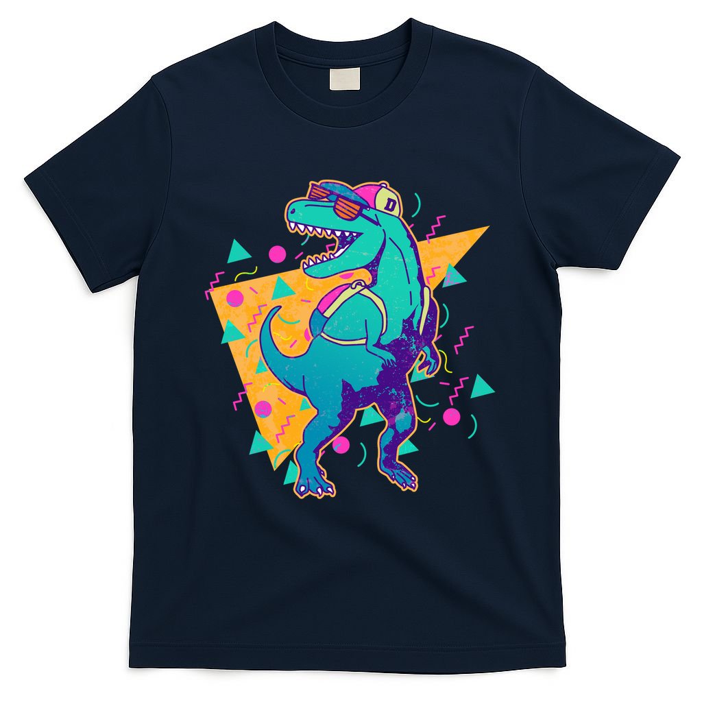 Retro Eighties Nineties Back to School TRex Dinosaur T-Shirt