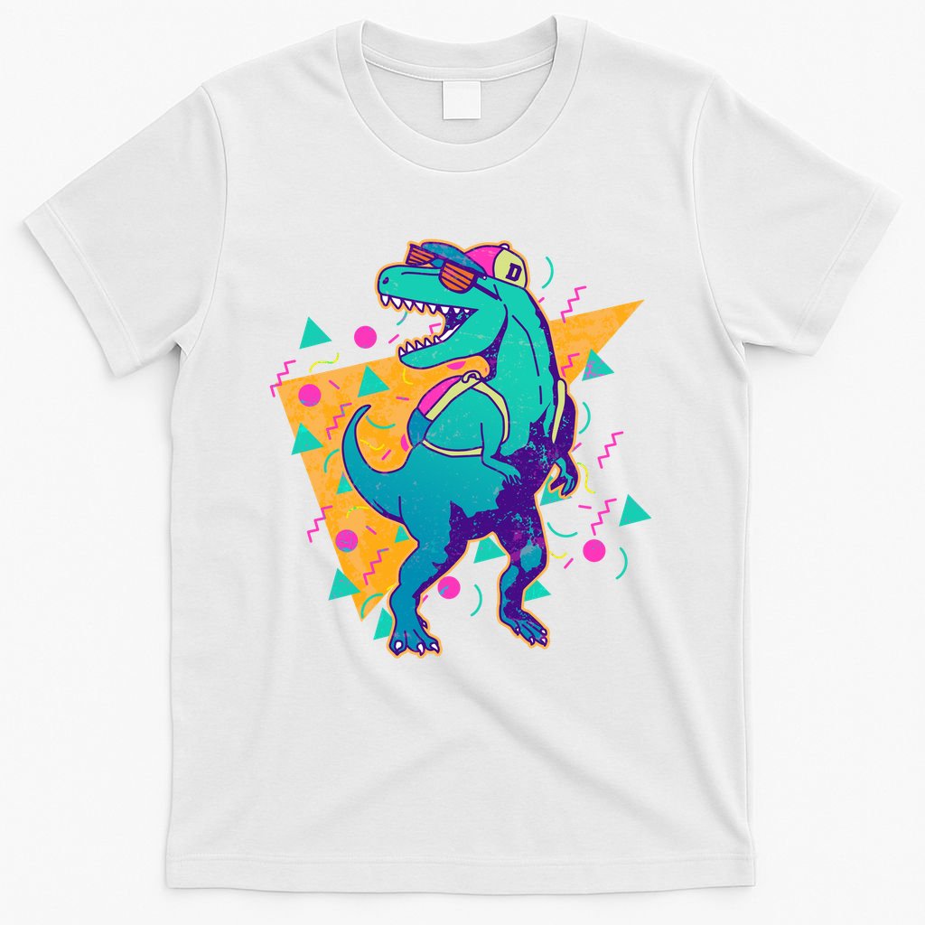 Retro Eighties Nineties Back to School TRex Dinosaur T-Shirt