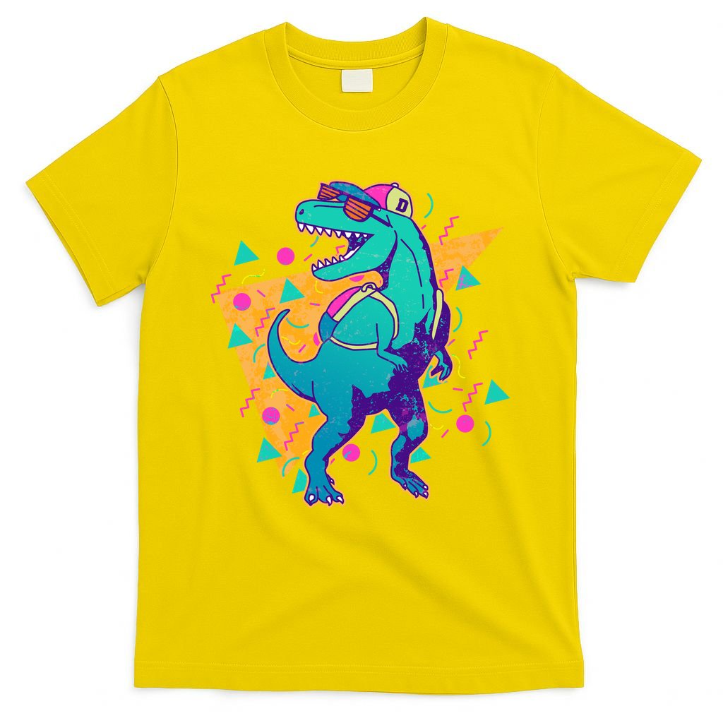Retro Eighties Nineties Back to School TRex Dinosaur T-Shirt
