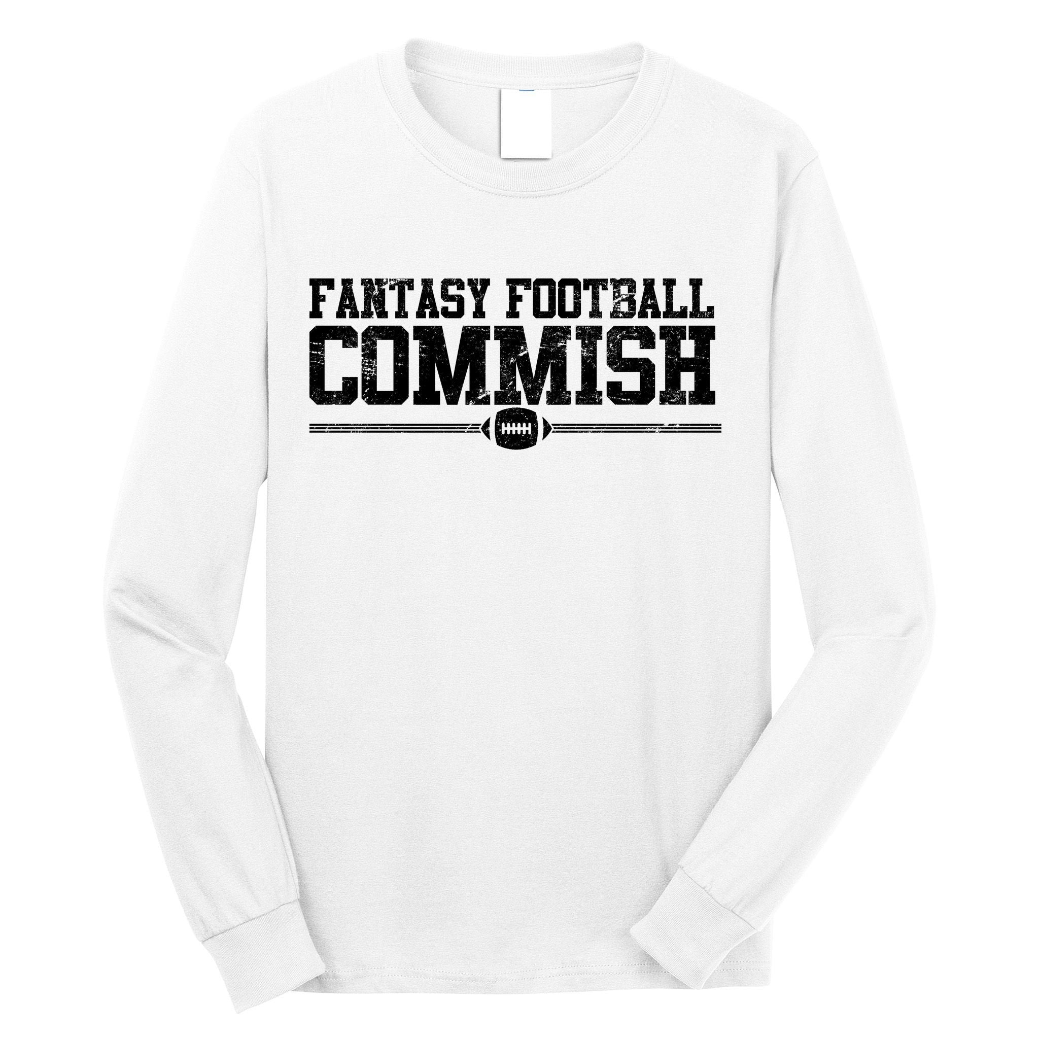 Retro Fantasy Football Commish Funny Sports Long Sleeve Shirt