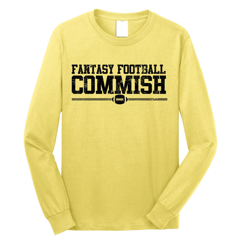Retro Fantasy Football Commish Funny Sports Long Sleeve Shirt