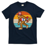 Retro Fourth 4th of July Firecracker Rocket Bigfoot T-Shirt