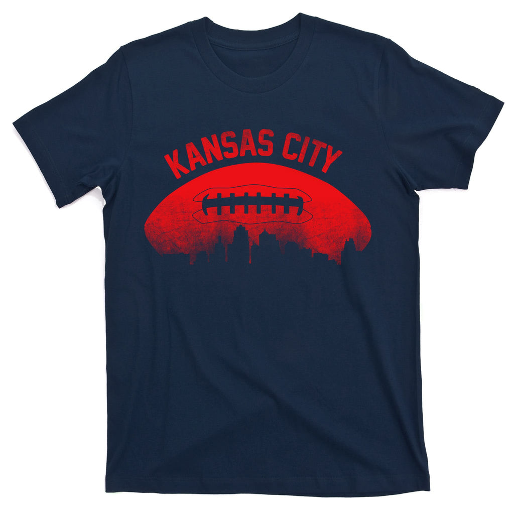 Retro Kansas City Football Skyline T-Shirt