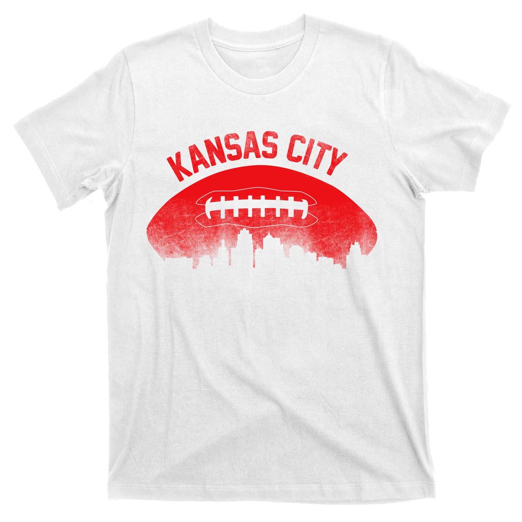 Retro Kansas City Football Skyline T-Shirt