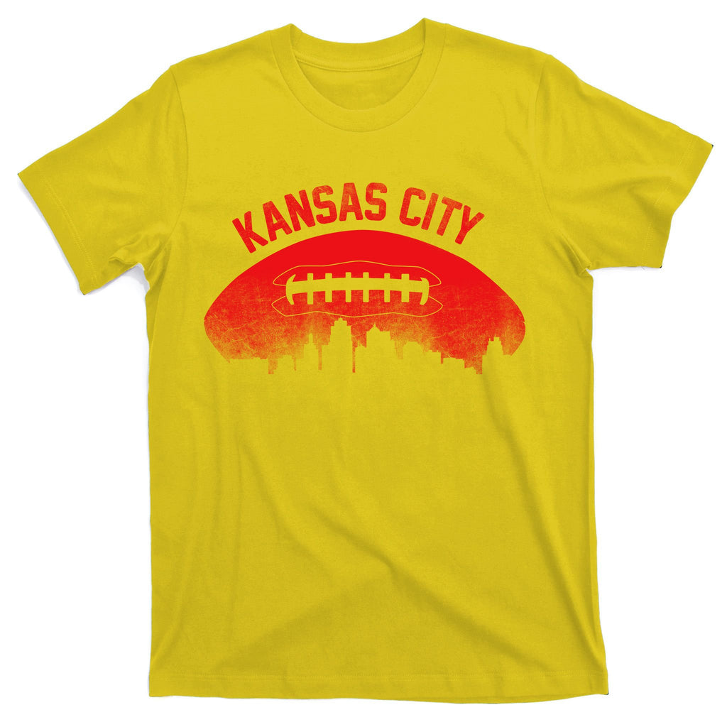 Retro Kansas City Football Skyline T-Shirt
