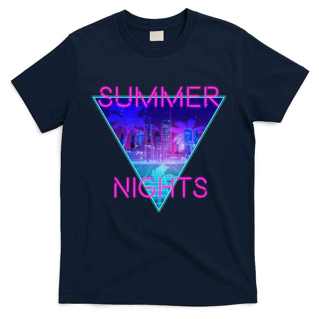 Retro Neon City Summer Nights T-Shirt