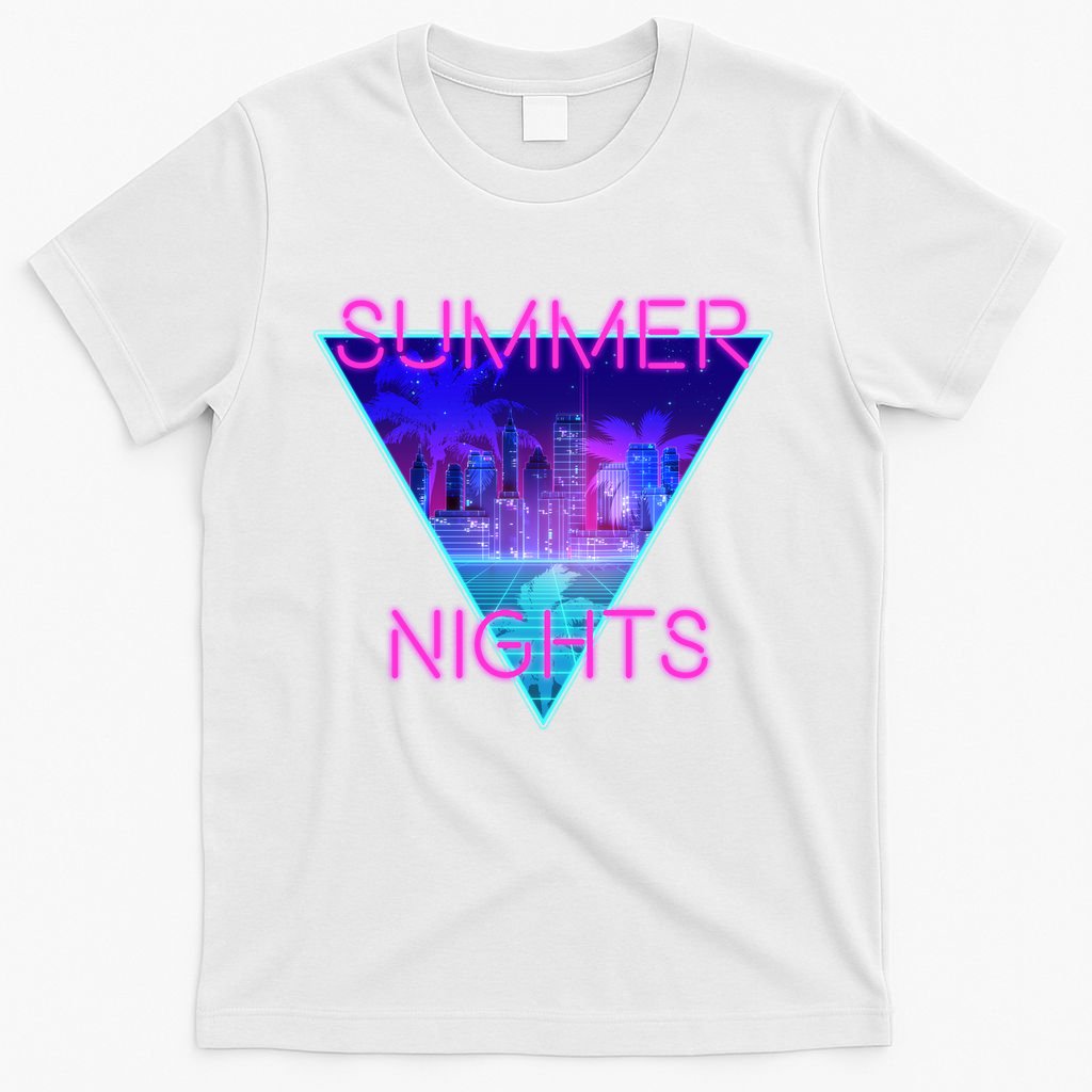 Retro Neon City Summer Nights T-Shirt