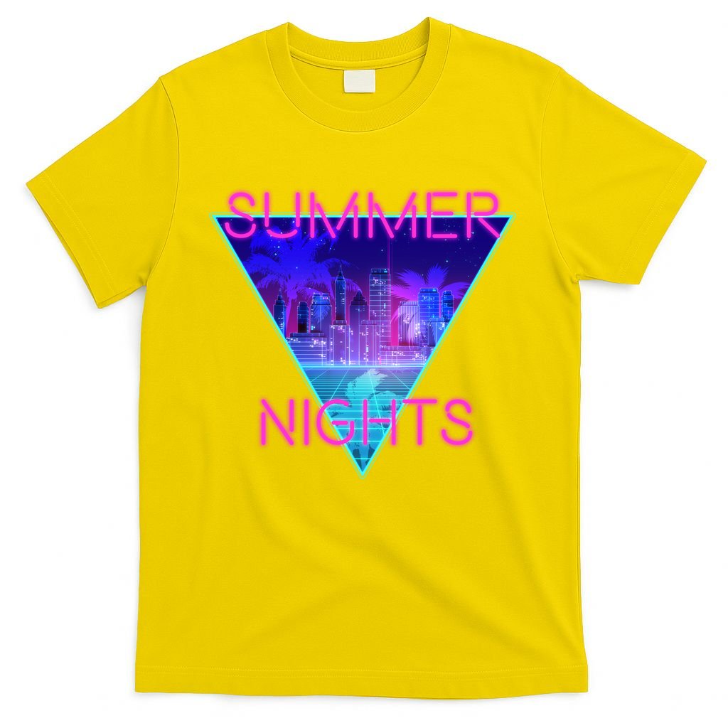 Retro Neon City Summer Nights T-Shirt