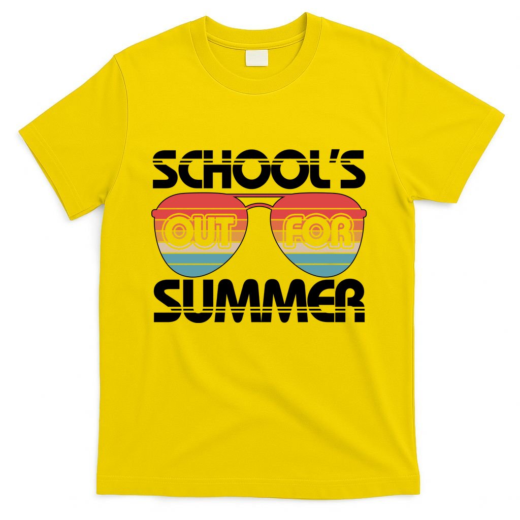 Retro School's Out For Summer Aviator Sunglasses T-Shirt