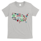 Retro USA State Map of America T-Shirt