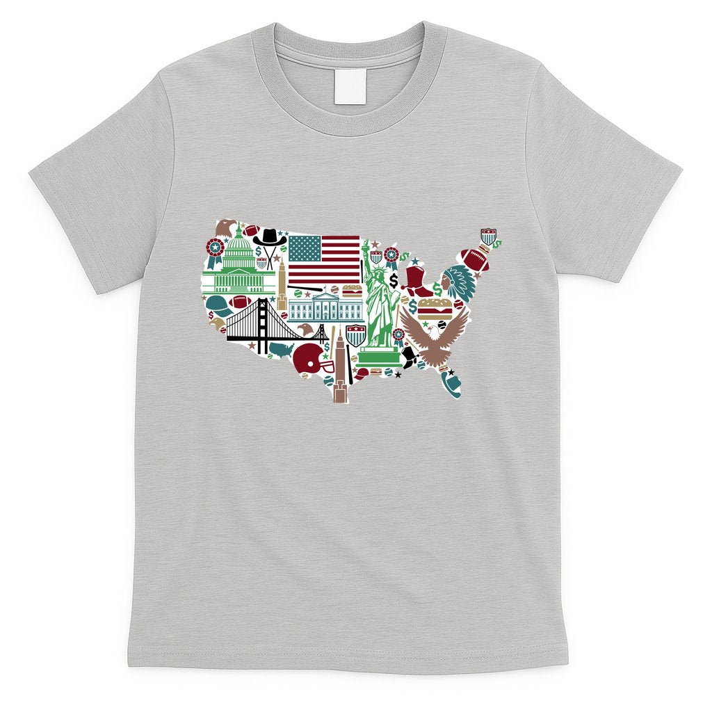 Retro USA State Map of America T-Shirt
