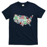 Retro USA State Map of America T-Shirt