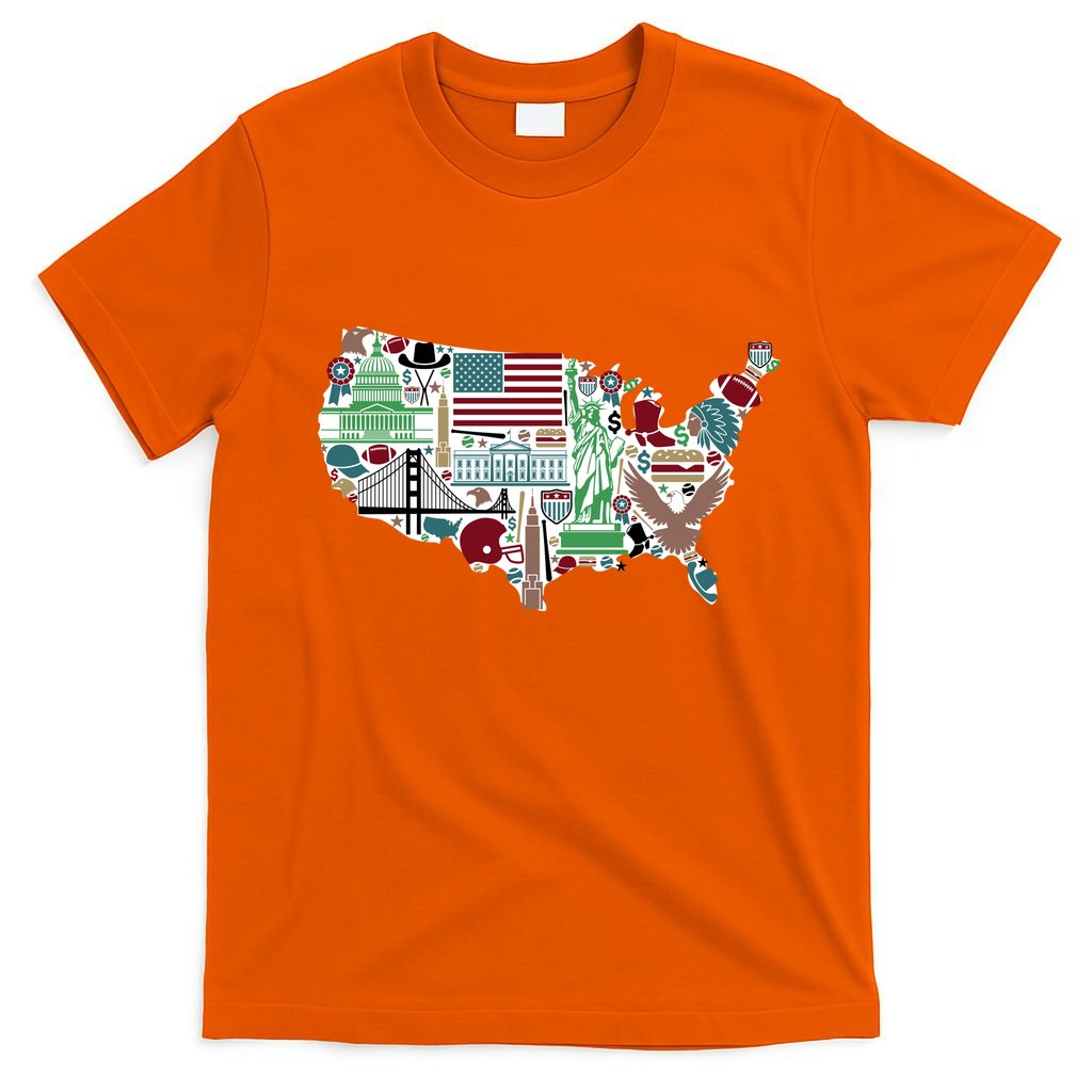 Retro USA State Map of America T-Shirt