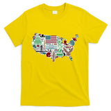 Retro USA State Map of America T-Shirt
