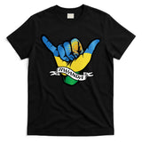 Rwanda Flag Shaka Hand Symbol T-Shirt